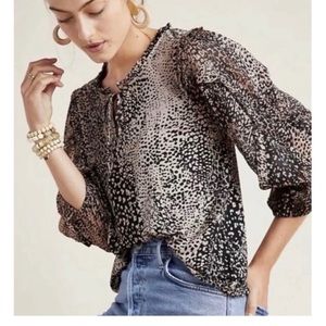Anthropologie Maeve Animal Print Blouse(great condition)